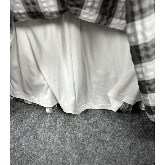 Torrid Peasant Midi Dress 1X Seersucker Black White Gingham Milkmaid Cottage - Picture 6 of 11